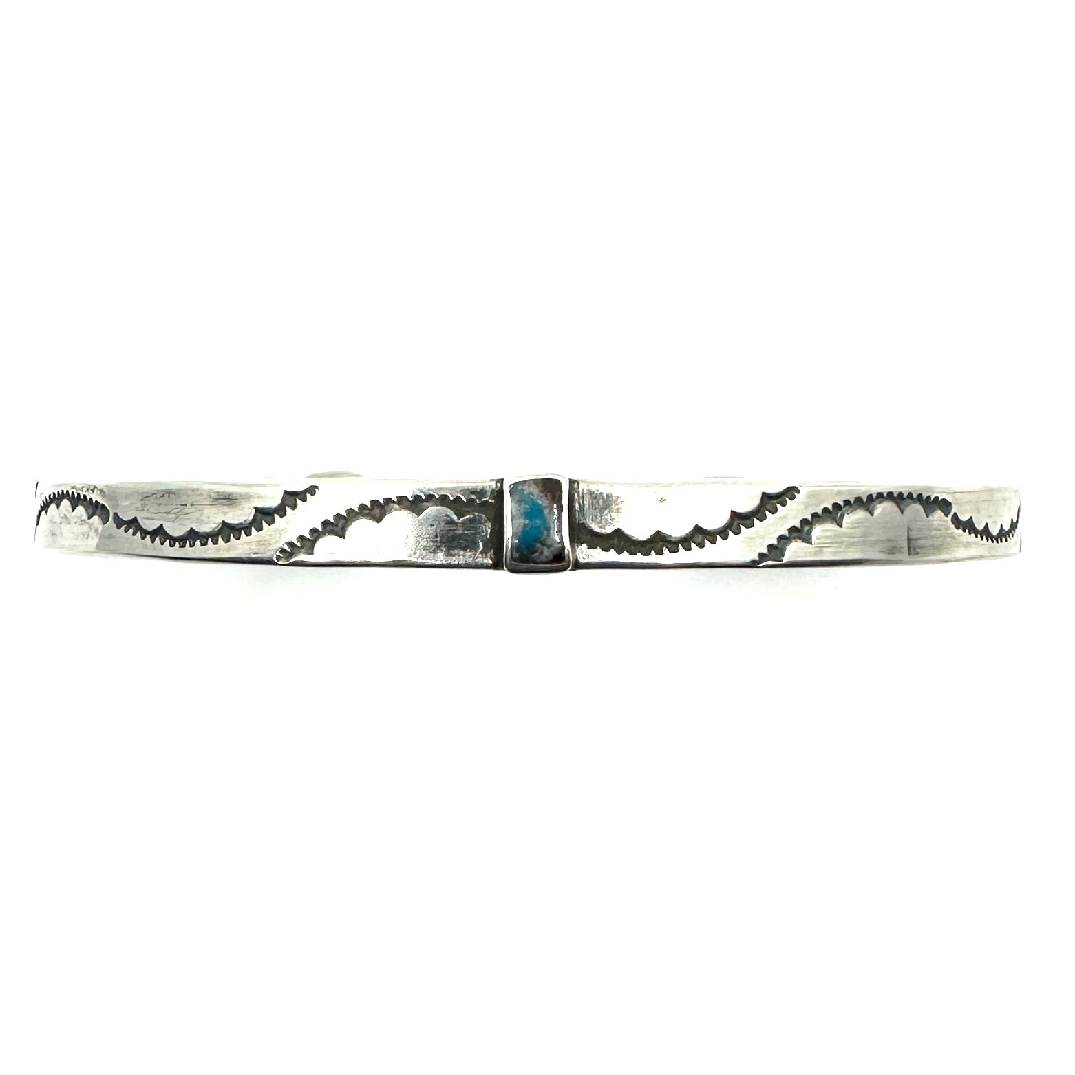 Isaac Peterson Sterling Silver Stacker with Bisbee Turquoise