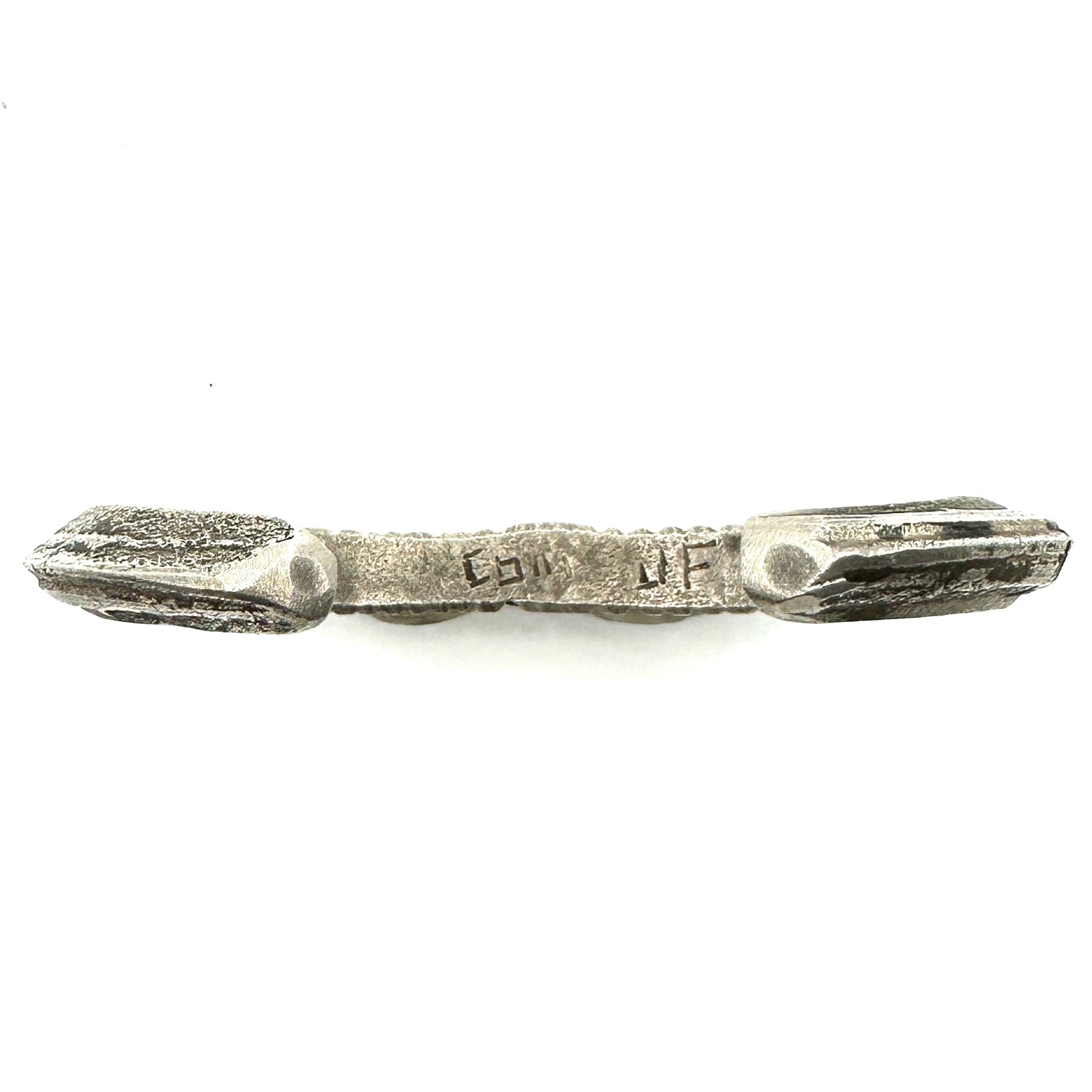 Jock Favour Textured Coin Silver Stacker Bracelet with Turquoise