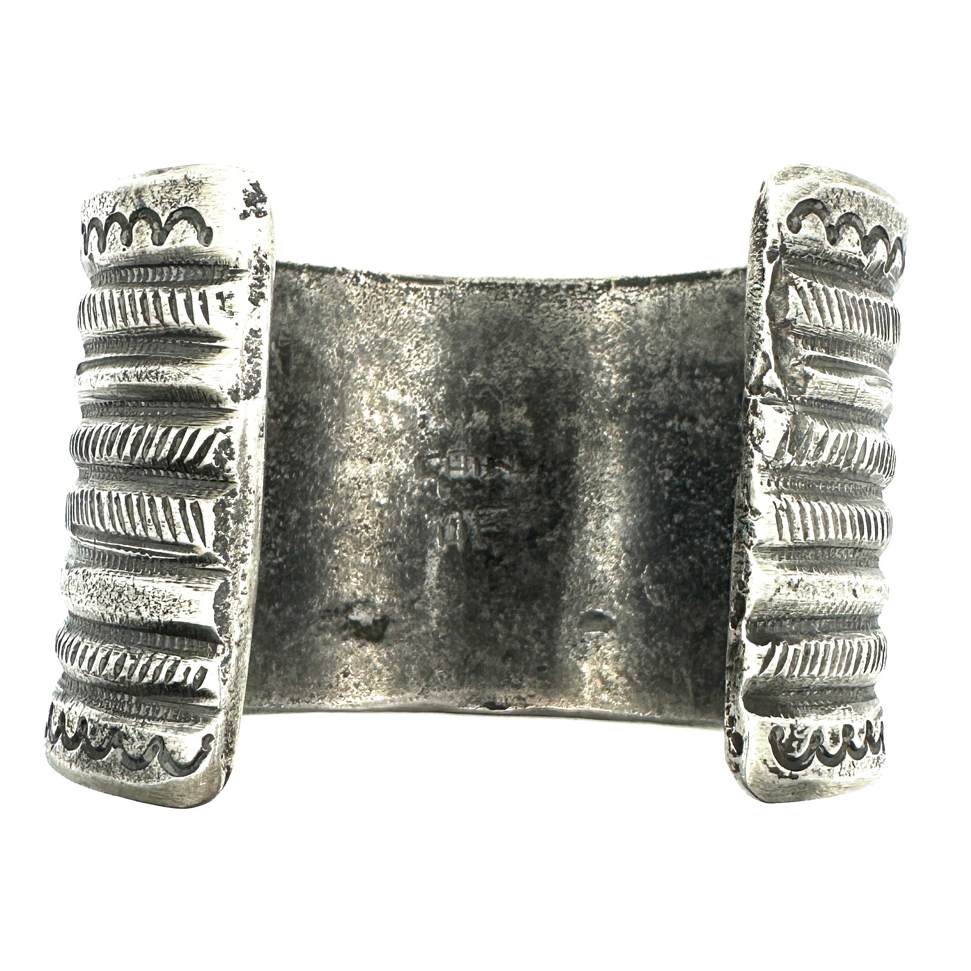Jock Favour Heavy Coin Silver Rope Cuff with Turquoise