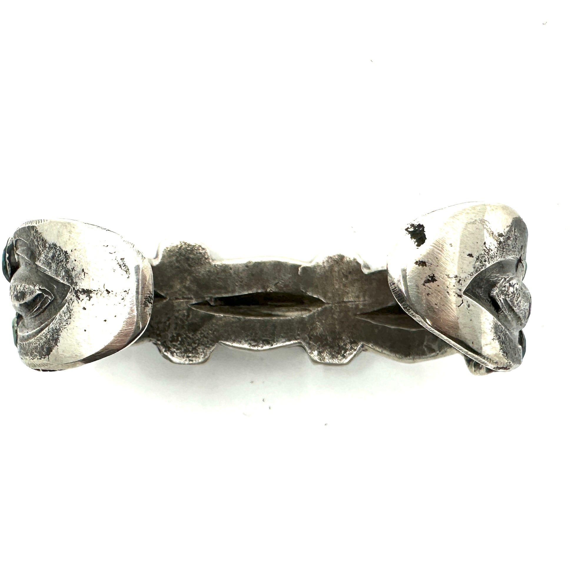 Jock Favour Coin Silver Scalloped Double Row Multi Stone Bracelet