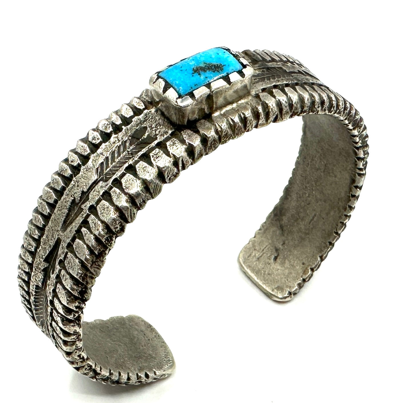 Jock Favour Arrow Bracelet with Square Turquoise Stone