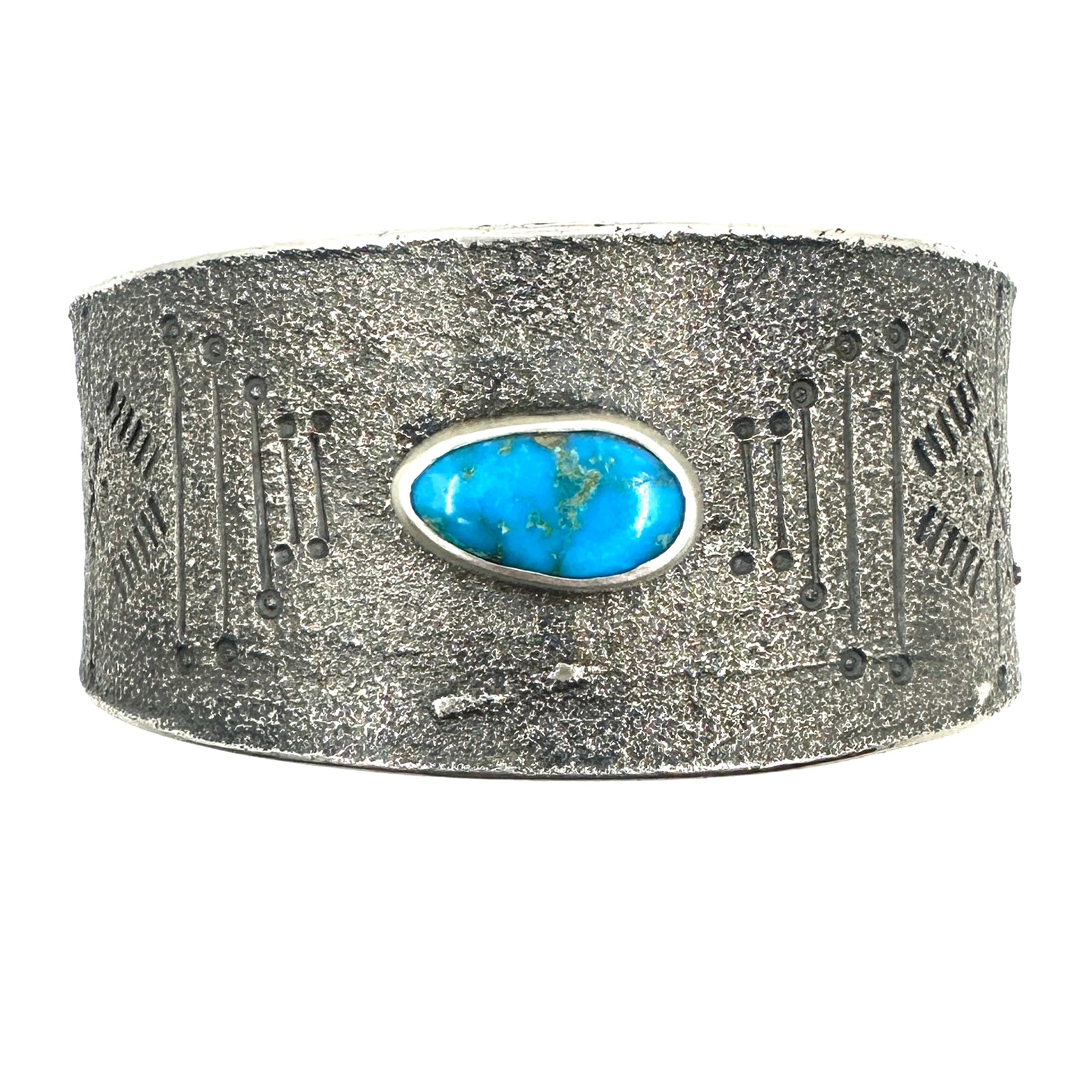 Tracey Belt Tufa Cast Cuff with Naco Turquoise