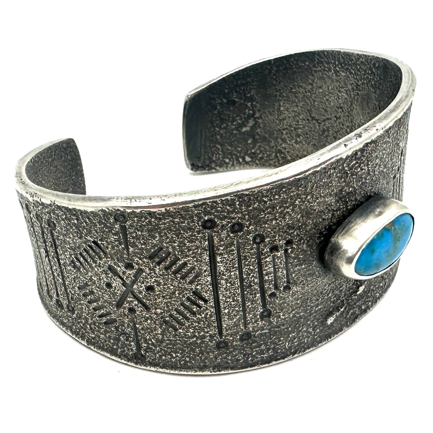 Tracey Belt Tufa Cast Cuff with Naco Turquoise