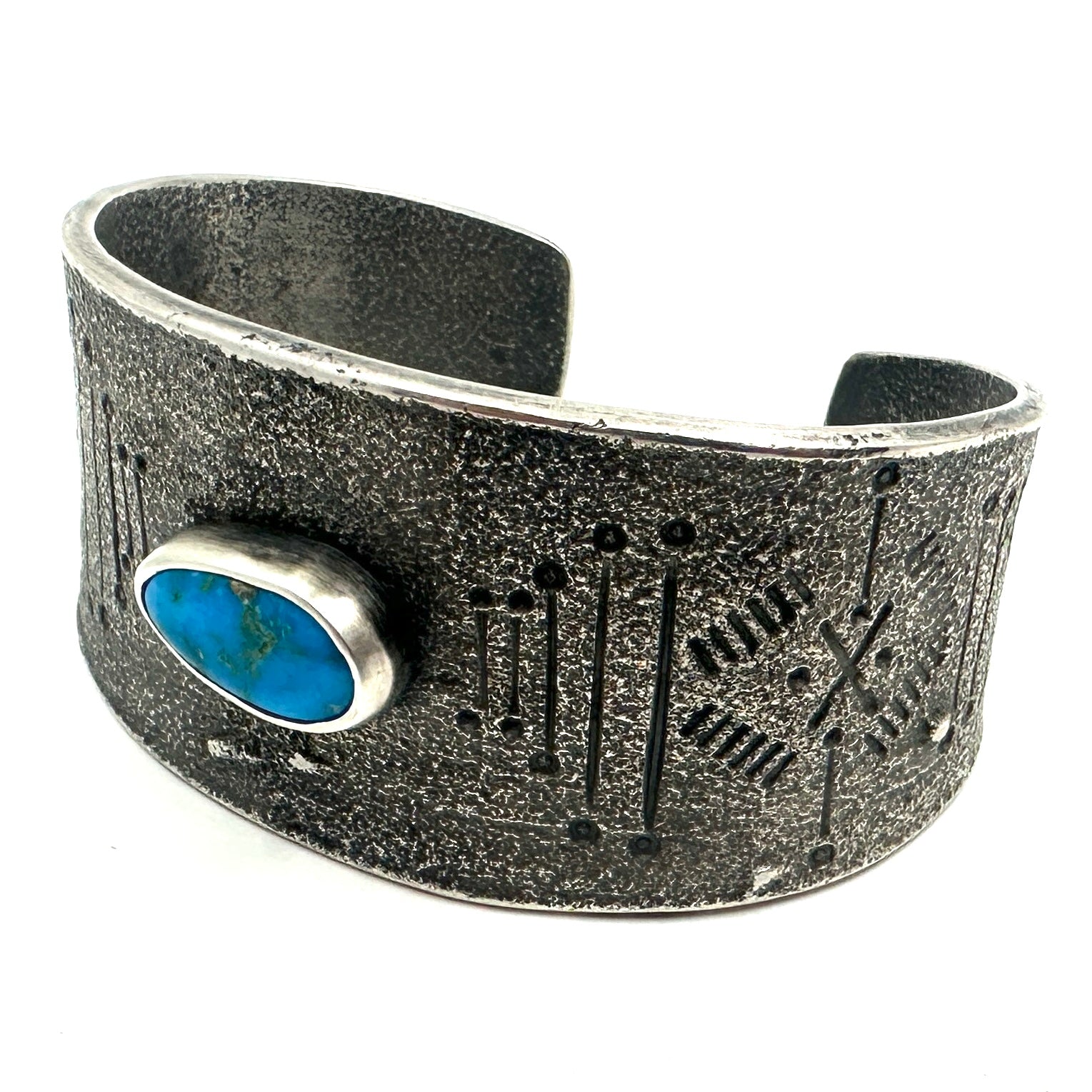 Tracey Belt Tufa Cast Cuff with Naco Turquoise