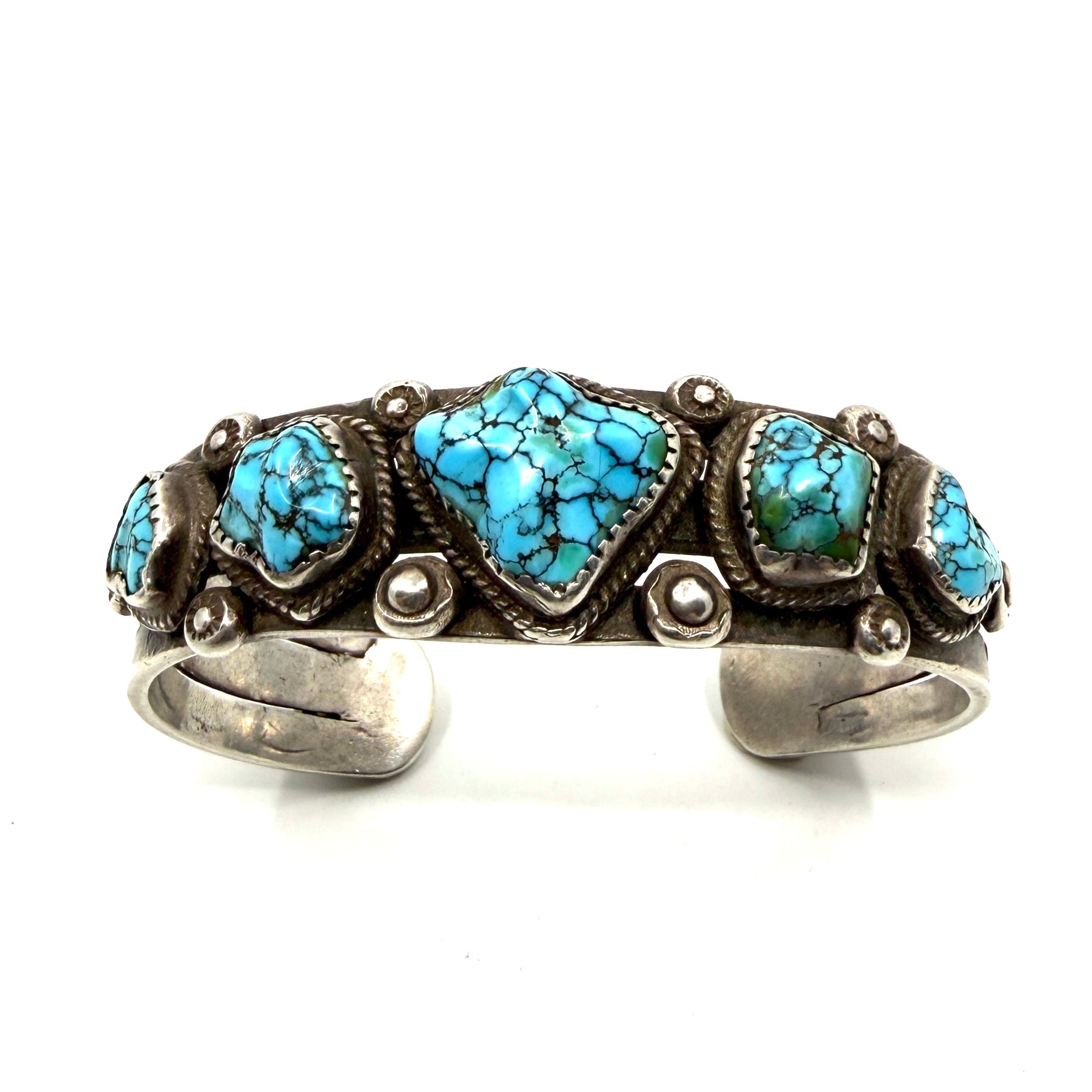 Vintage Navajo  #8 Ingot Split Shank Row Bracelet