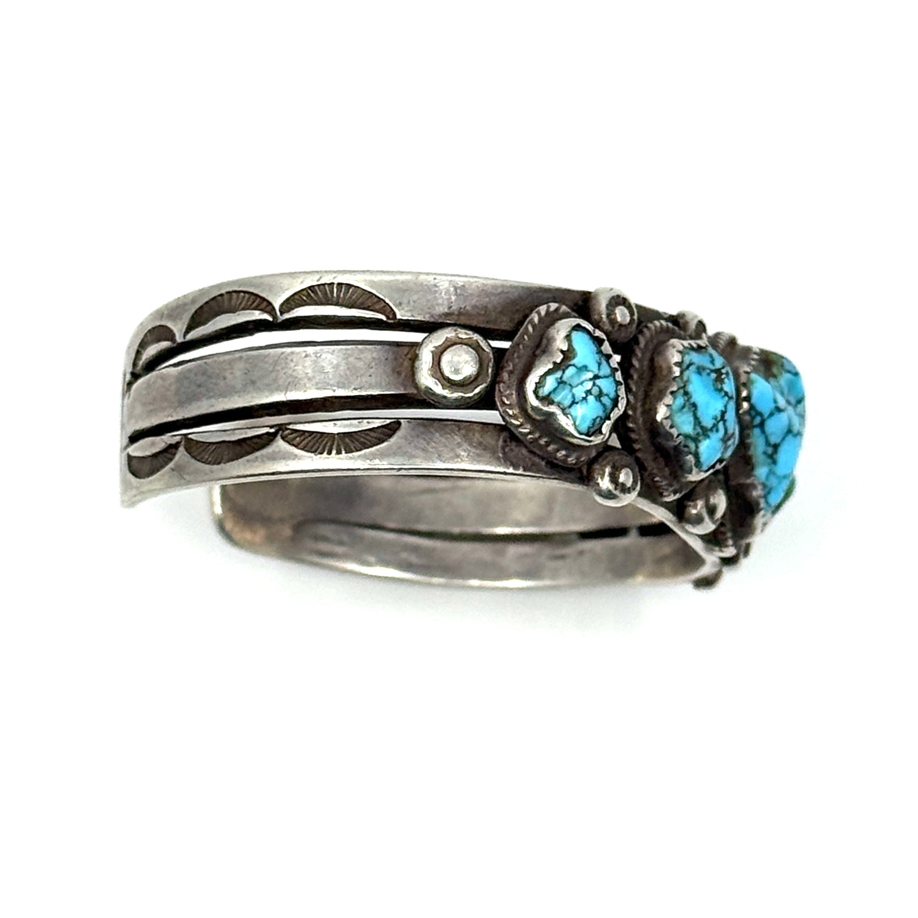 Vintage Navajo  #8 Ingot Split Shank Row Bracelet