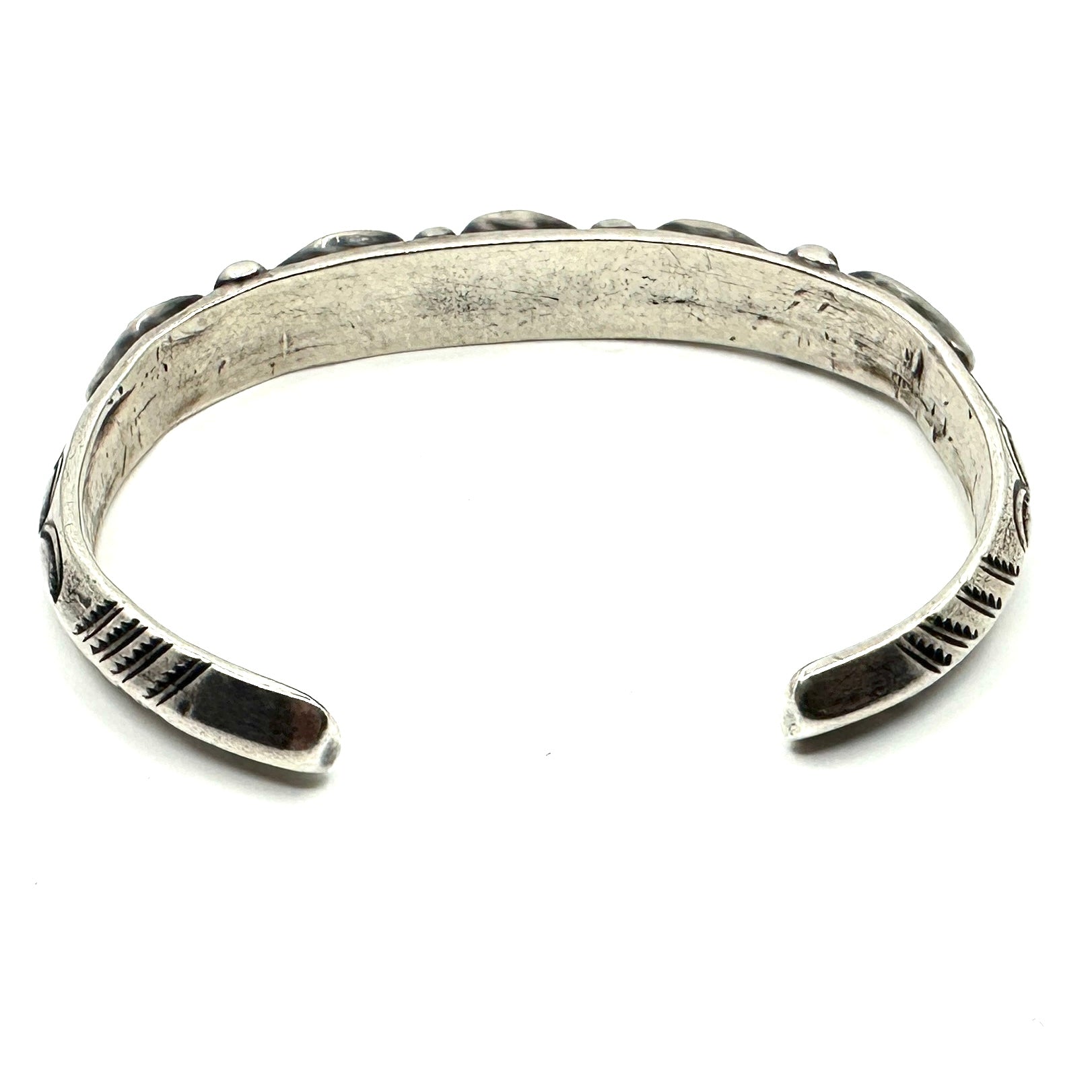 Vintage Ingot Carinated Stacker with 5 Nevada Turquoise Stones