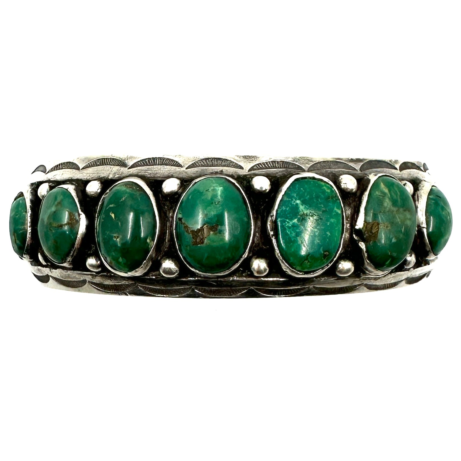Vintage Navajo Double Carinated Row Bracelet