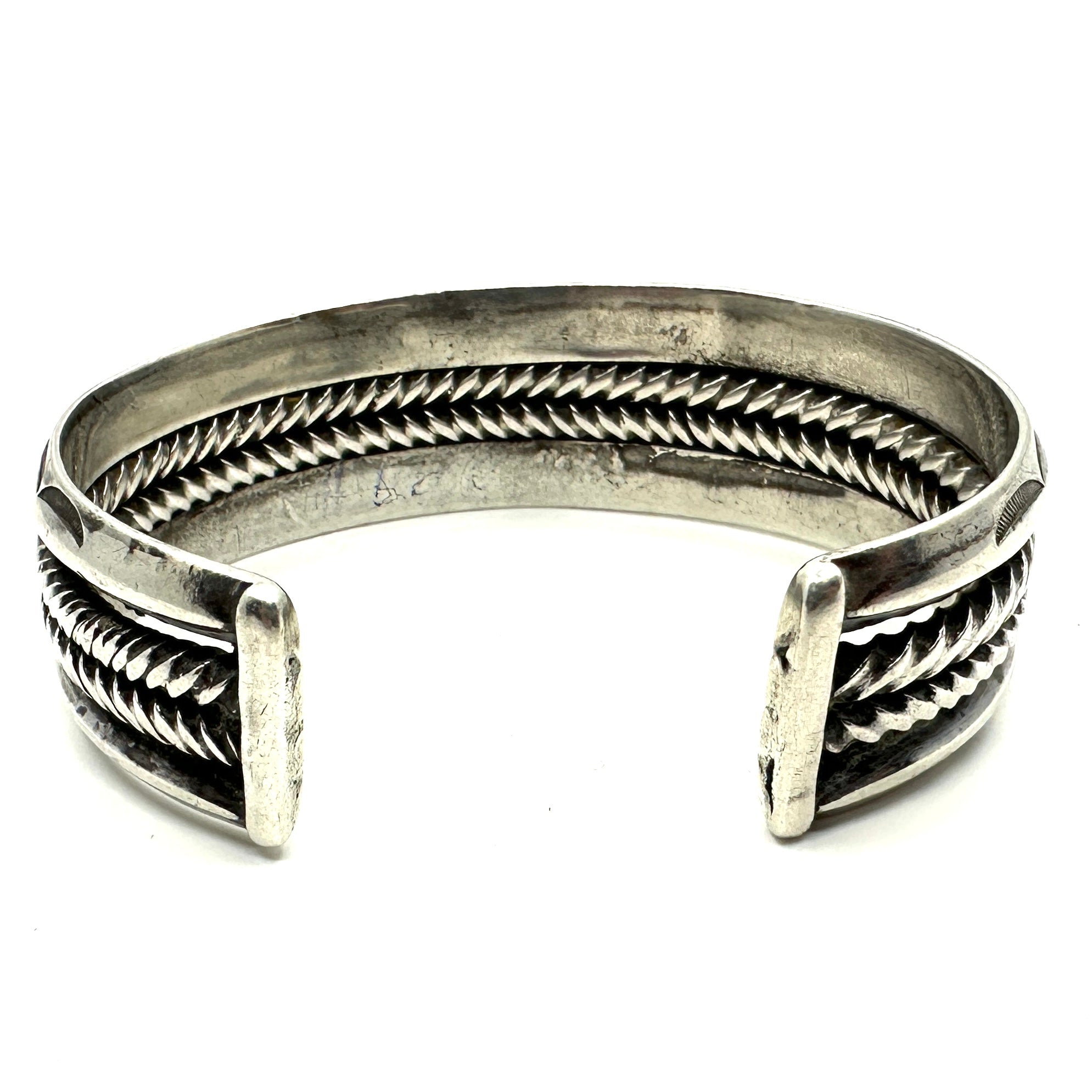 Vintage Navajo Double Carinated Row Bracelet