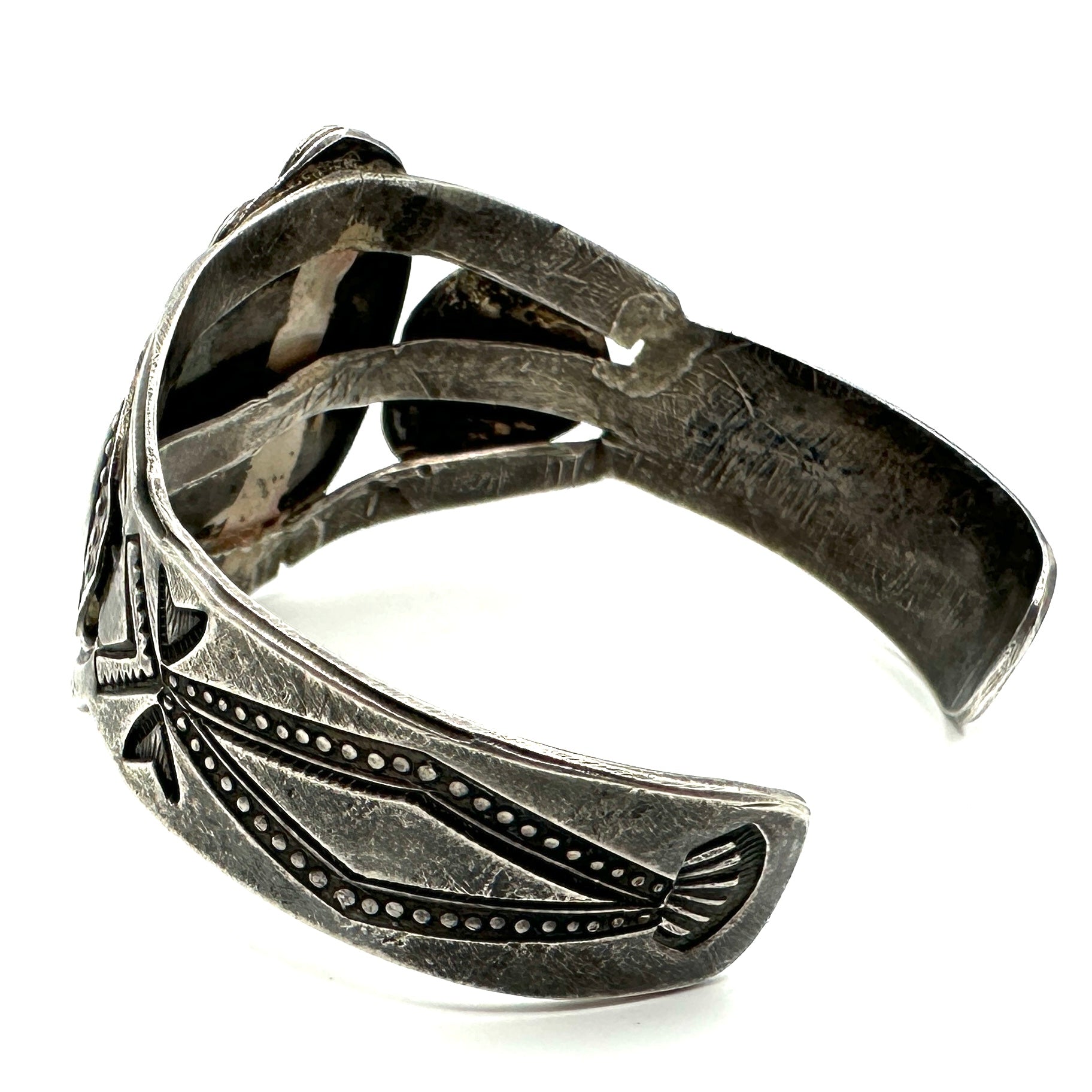Vintage Split Shank Bracelet with Hearts