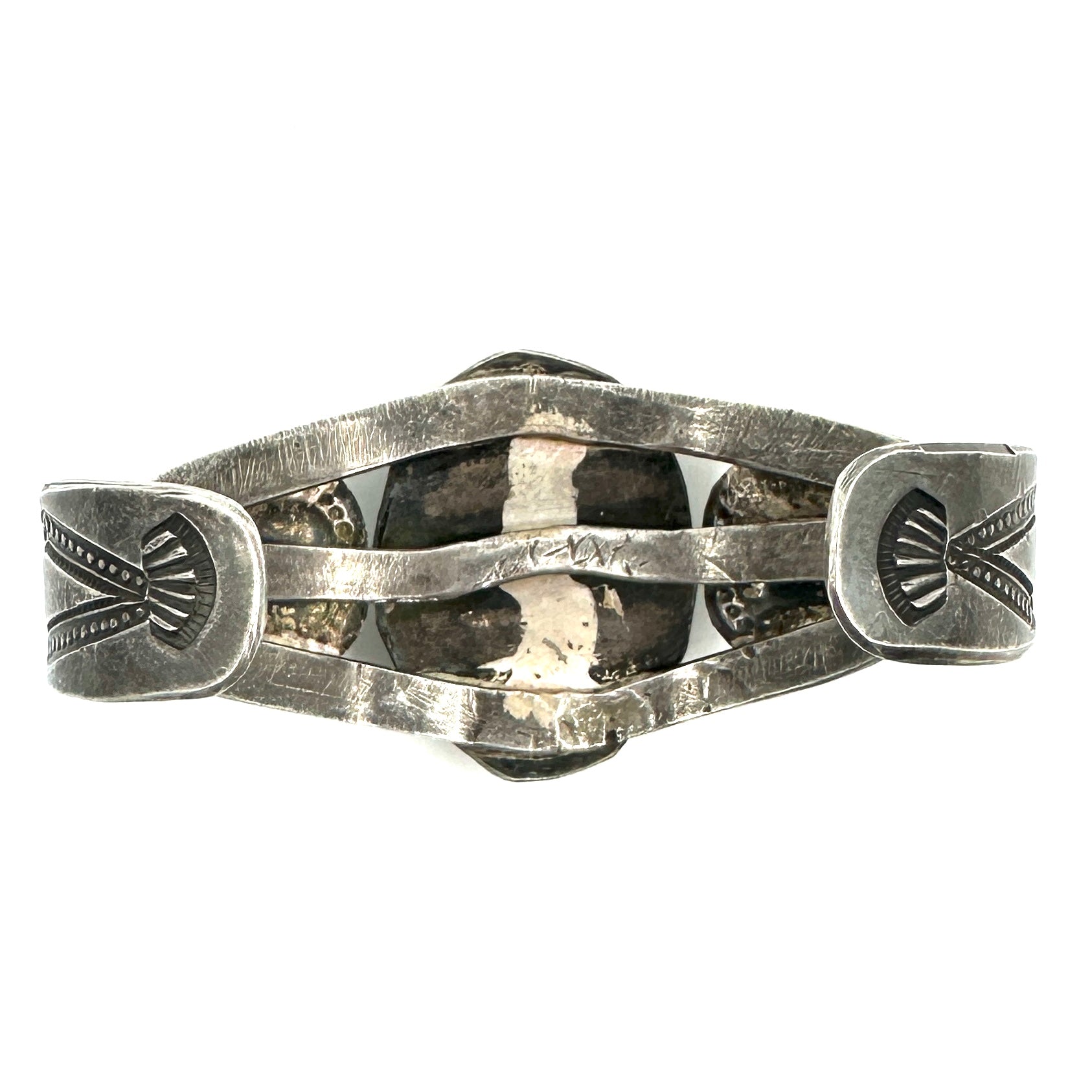 Vintage Split Shank Bracelet with Hearts