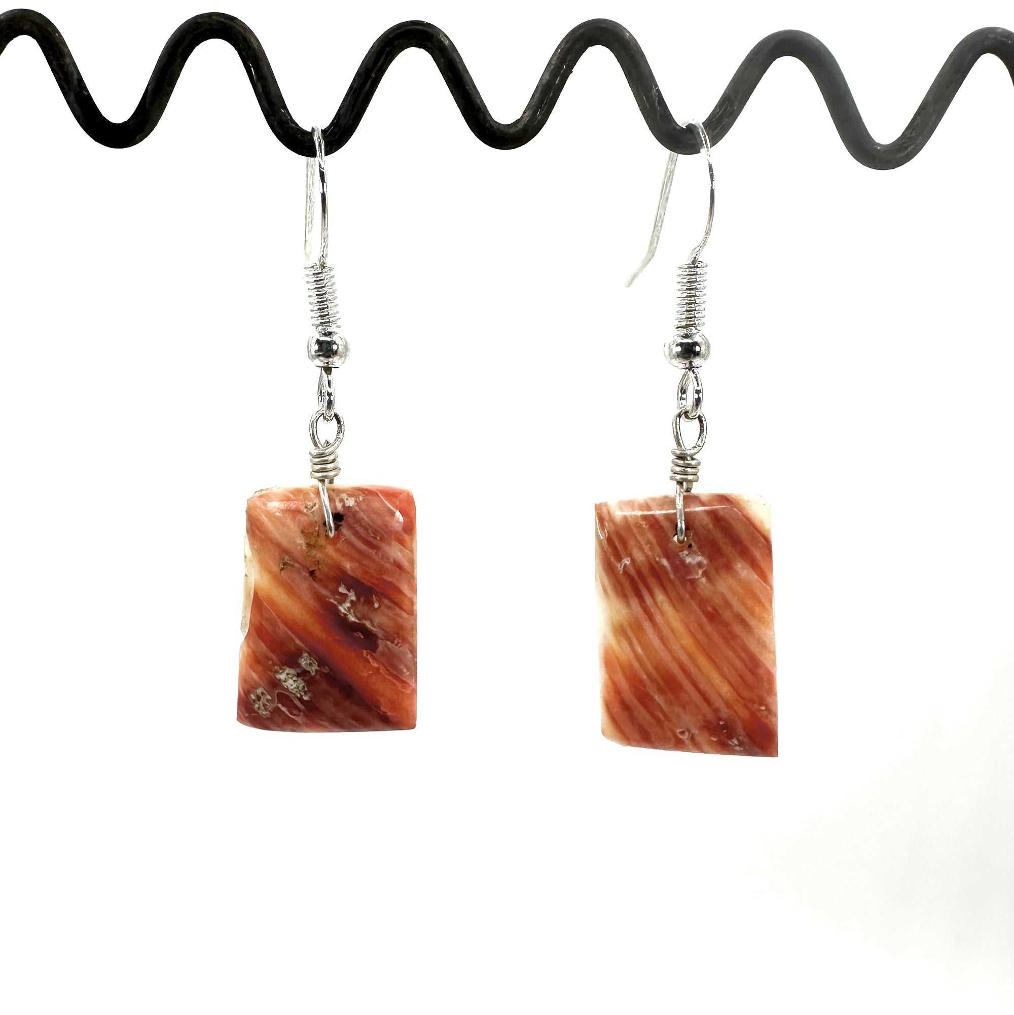 Ray Lovato Spiny Oyster Tab Earrings