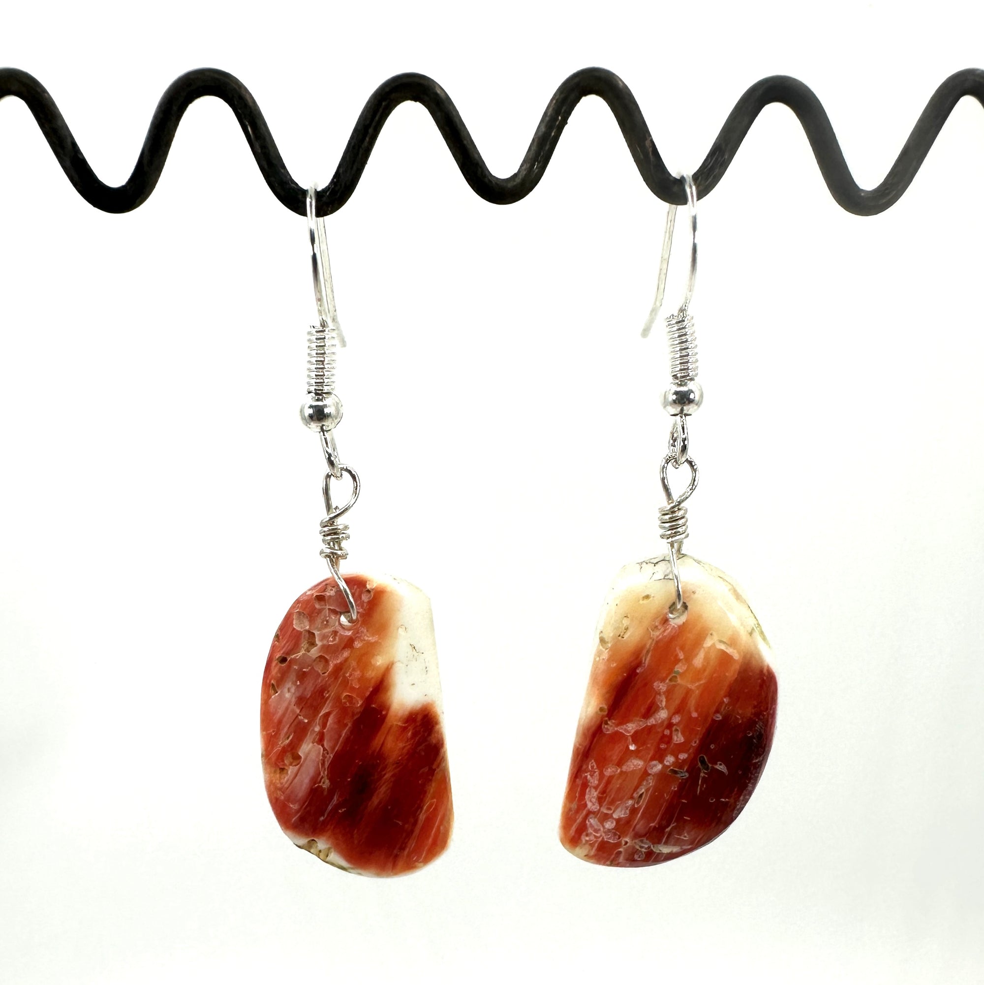 Ray Lovato Spiny Oyster Tab Earrings