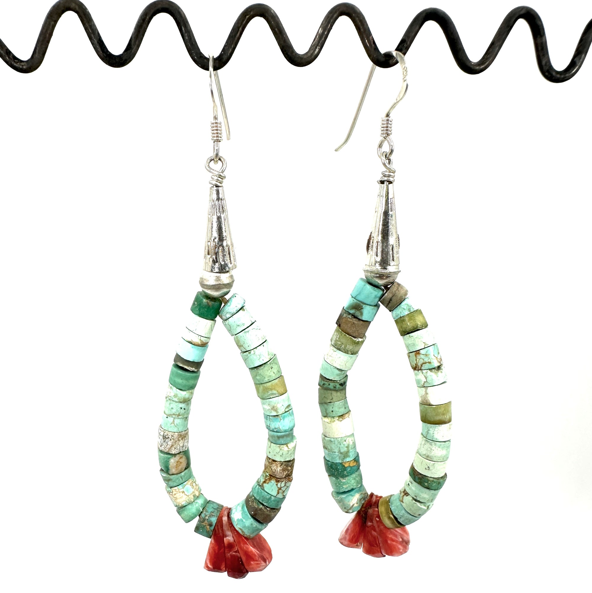 Ray Lovato Cheyenne with Spiny Oyster Jacla Earrings