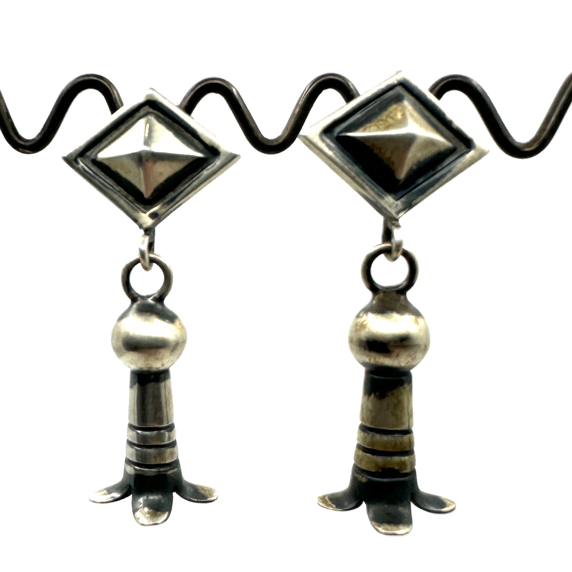 Trent Lee-Anderson Diamond Stud Earring with Squash Blossom