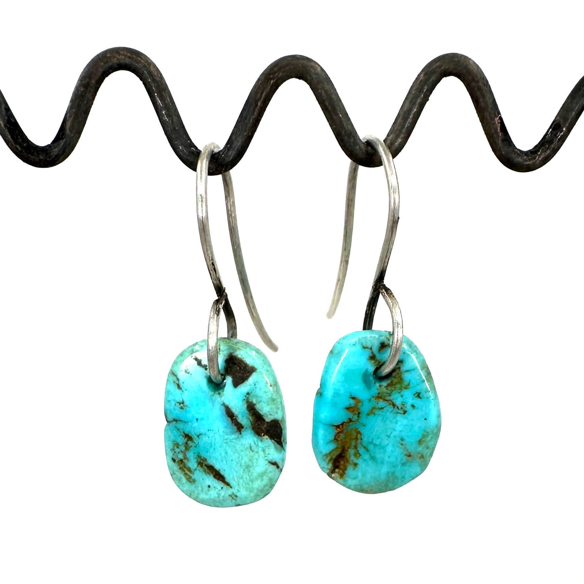 Vintage Turquoise Tab Earrings