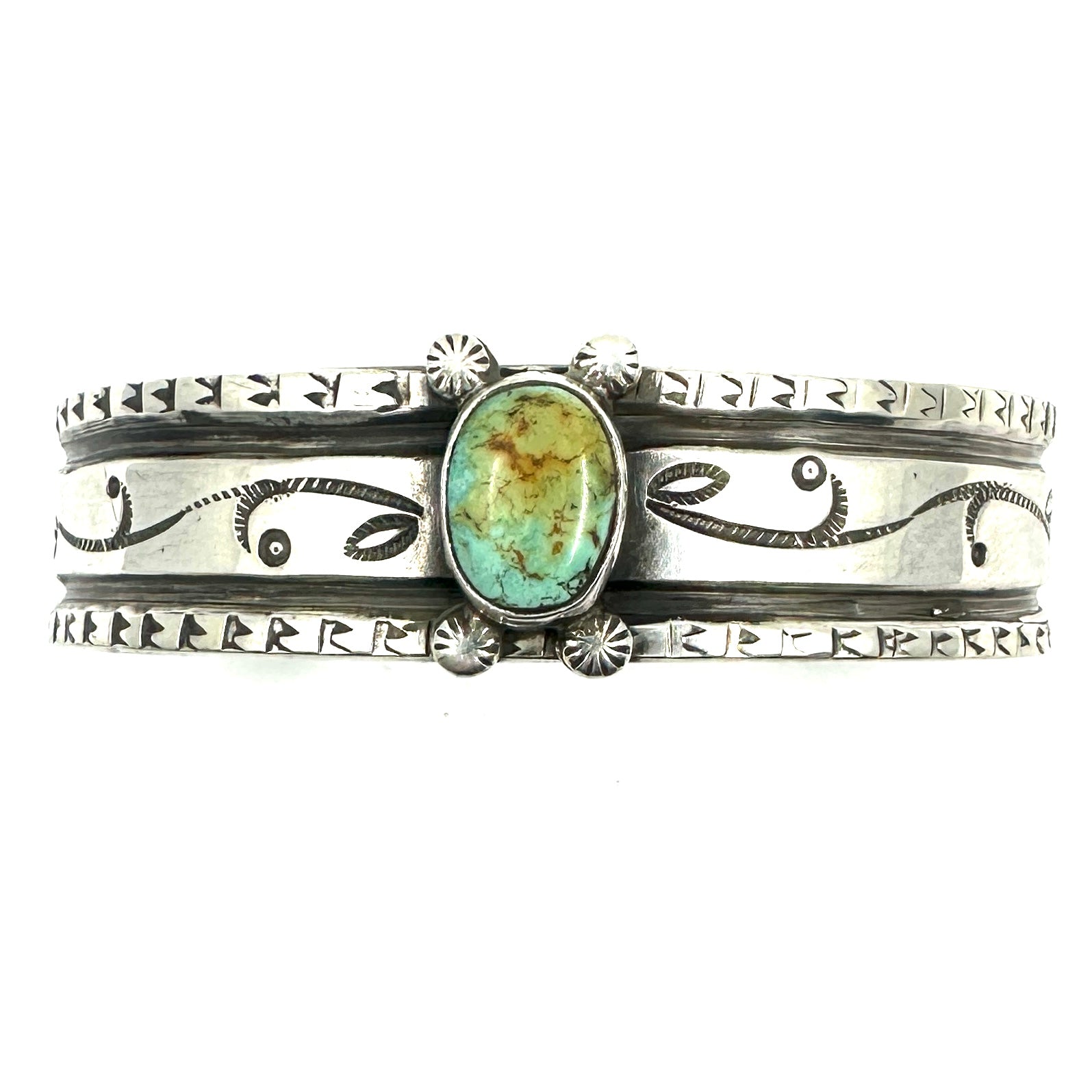 Kaiden Conde Coin Silver 2 Rope Bracelet with Cheyenne Turquoise