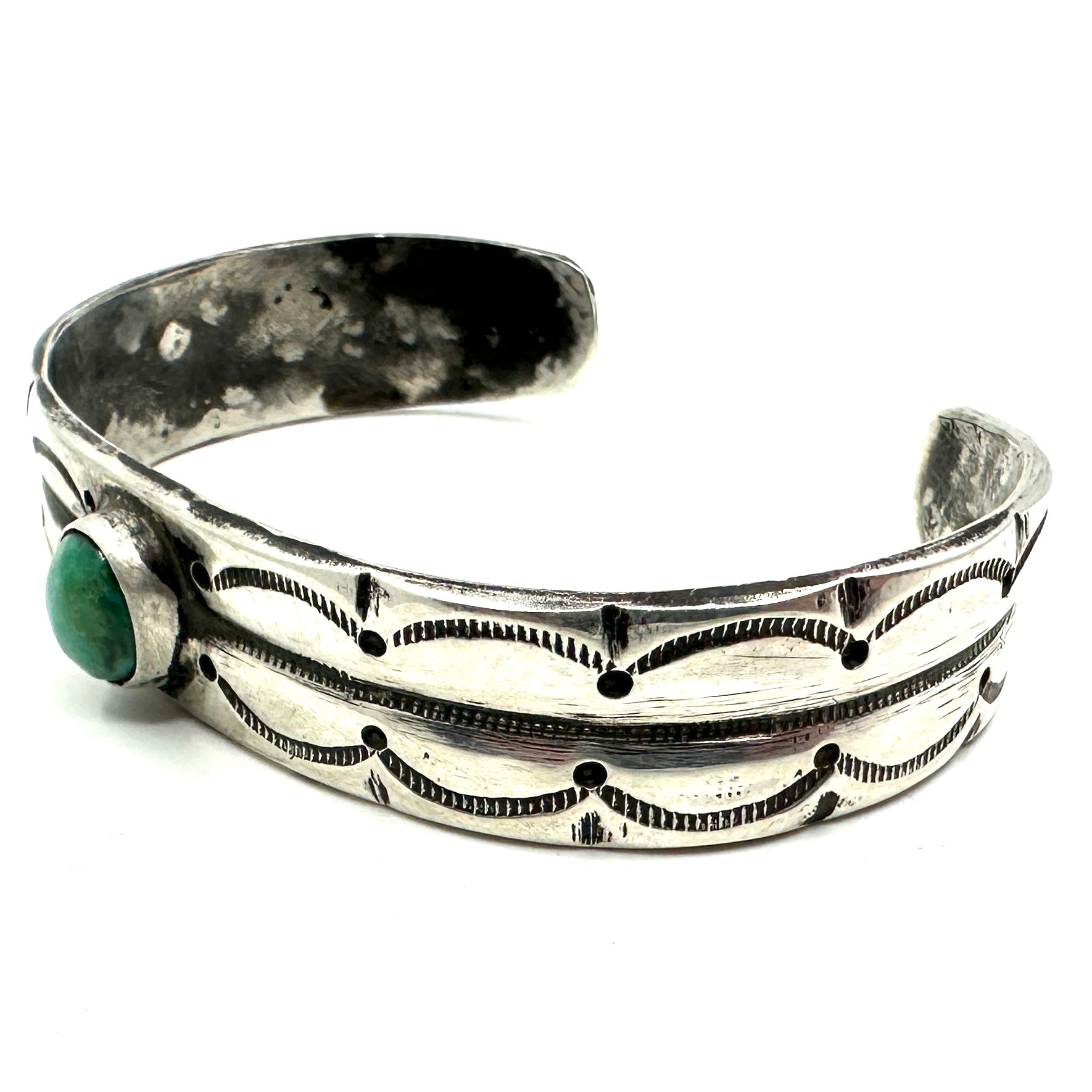 Kaiden Conde Coin Silver Bracelet with Fox Turquoise