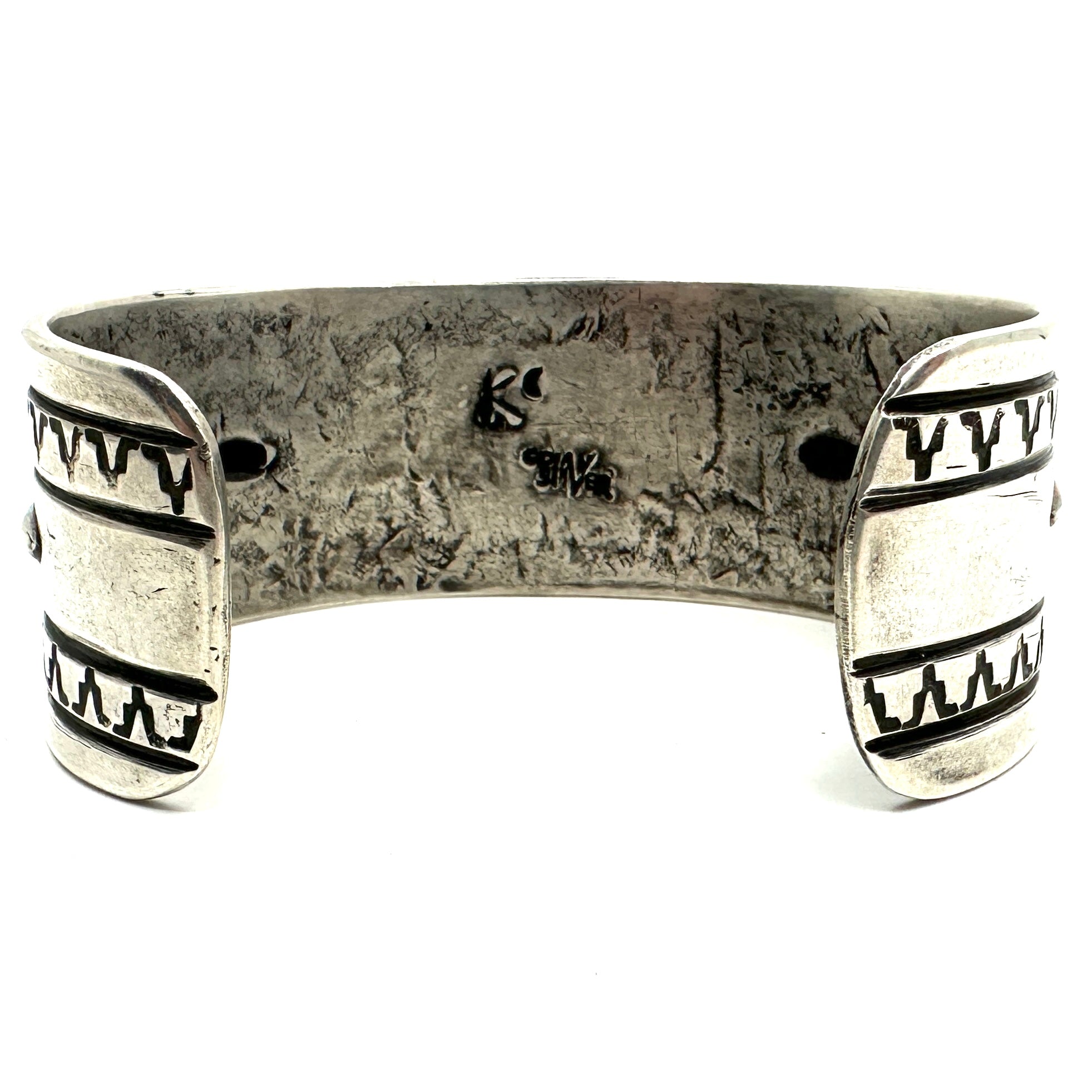 Kaiden Conde Coin Silver Cuff with Poquito Ridge Turquoise