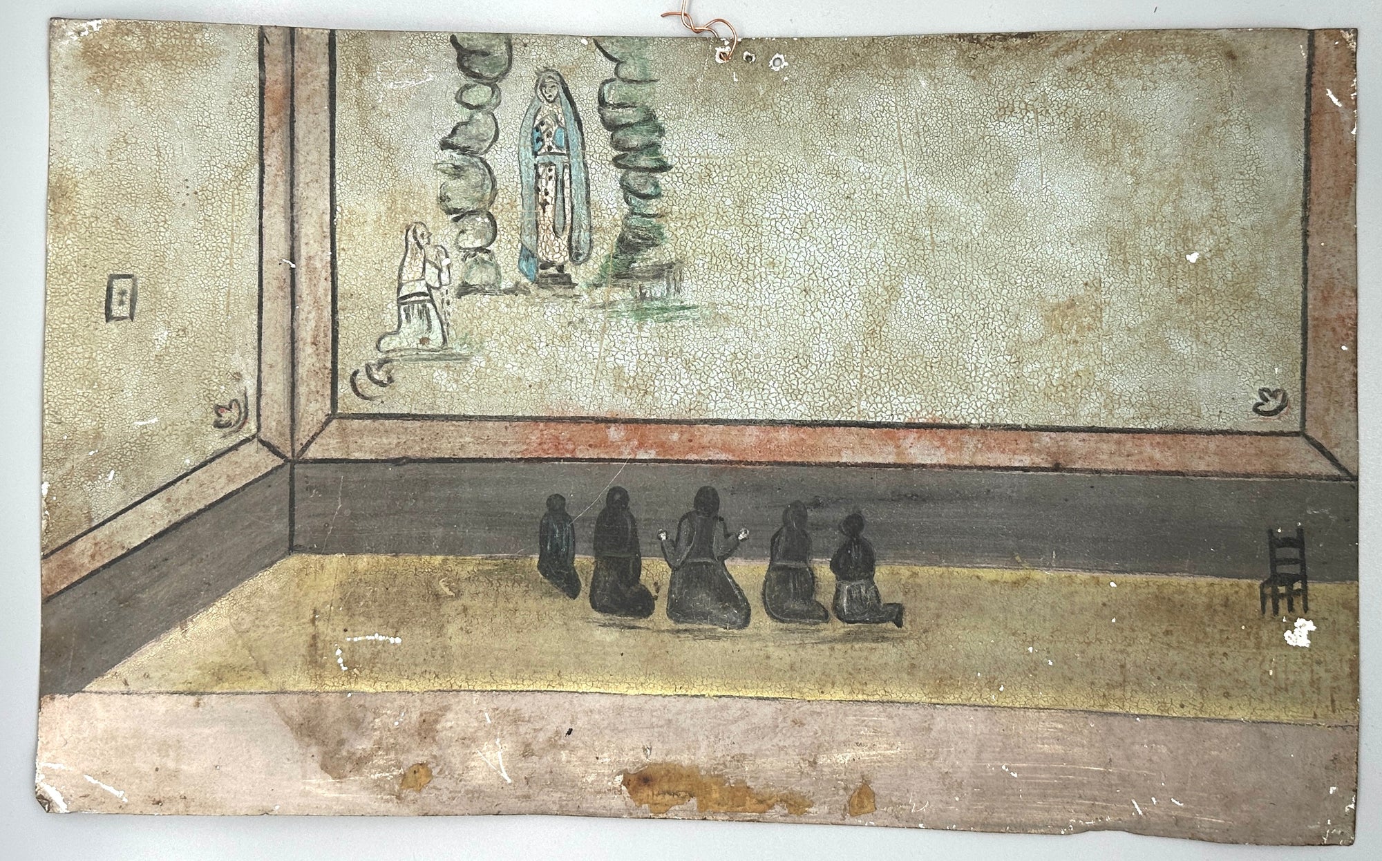 Antique Mexican Retablo Devotion