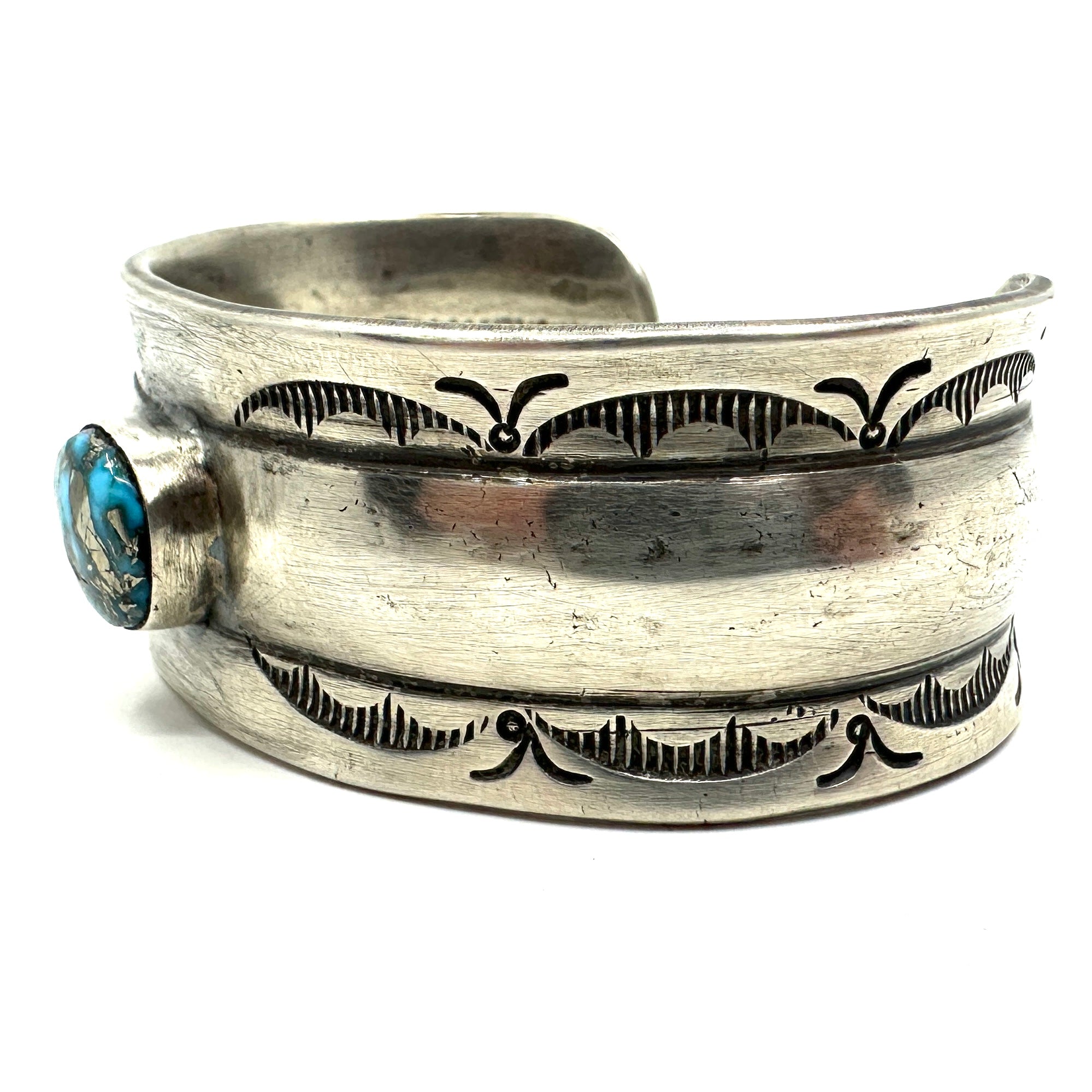 Rio Sterling Silver Tufa Cast Bracelet With Ithaca Peak Turquoise