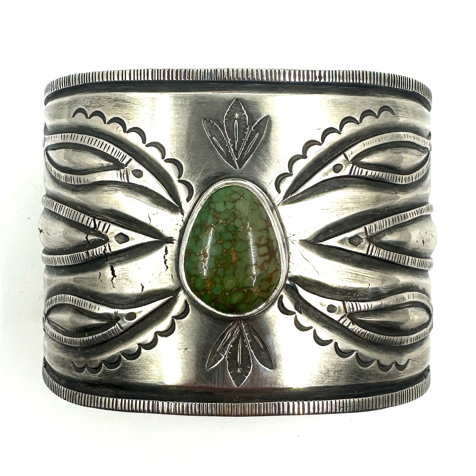 Joe O'neill Three Repousse Cuff with Carico Lake