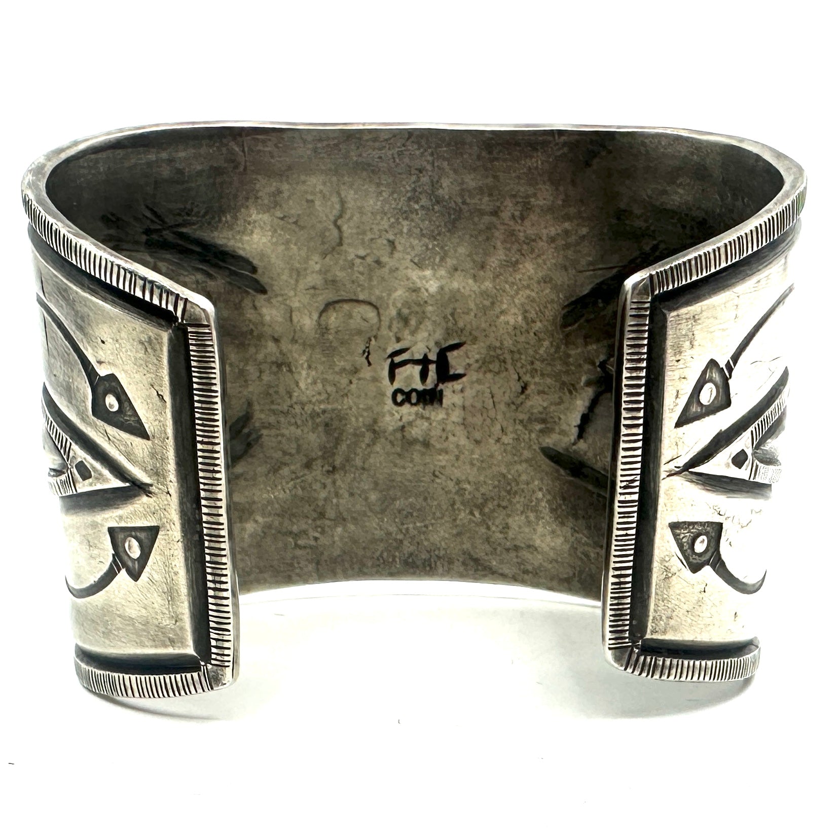 Joe O'neill Three Repousse Cuff with Carico Lake