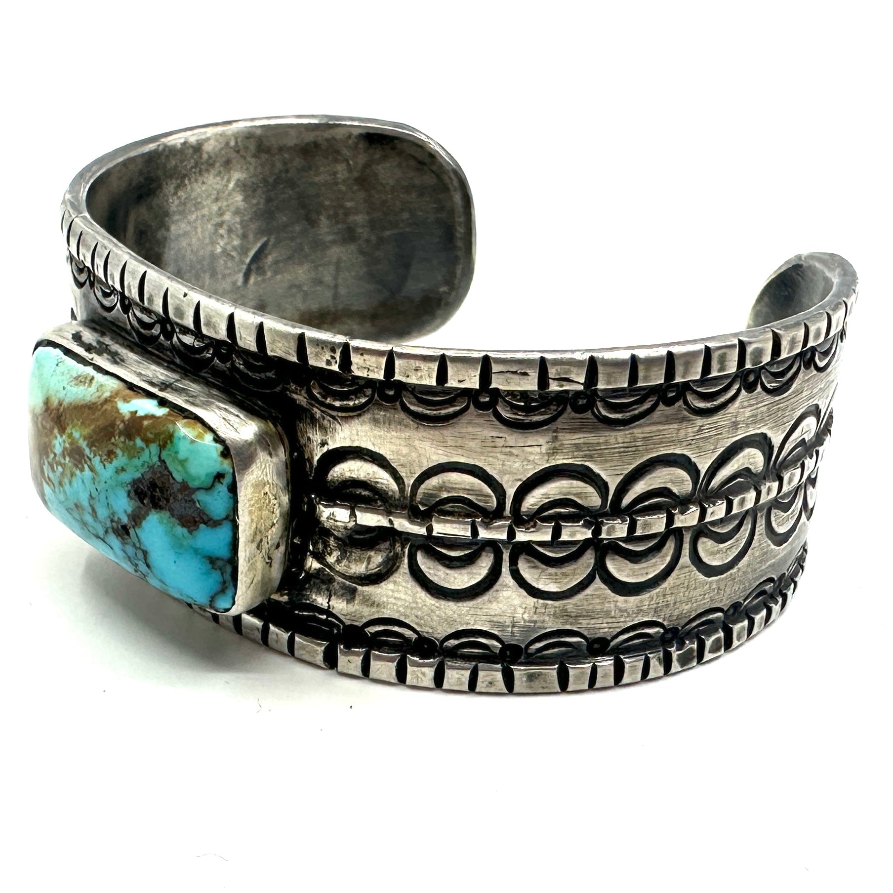 Large Rio Three Rope Cuff with High Done Stone