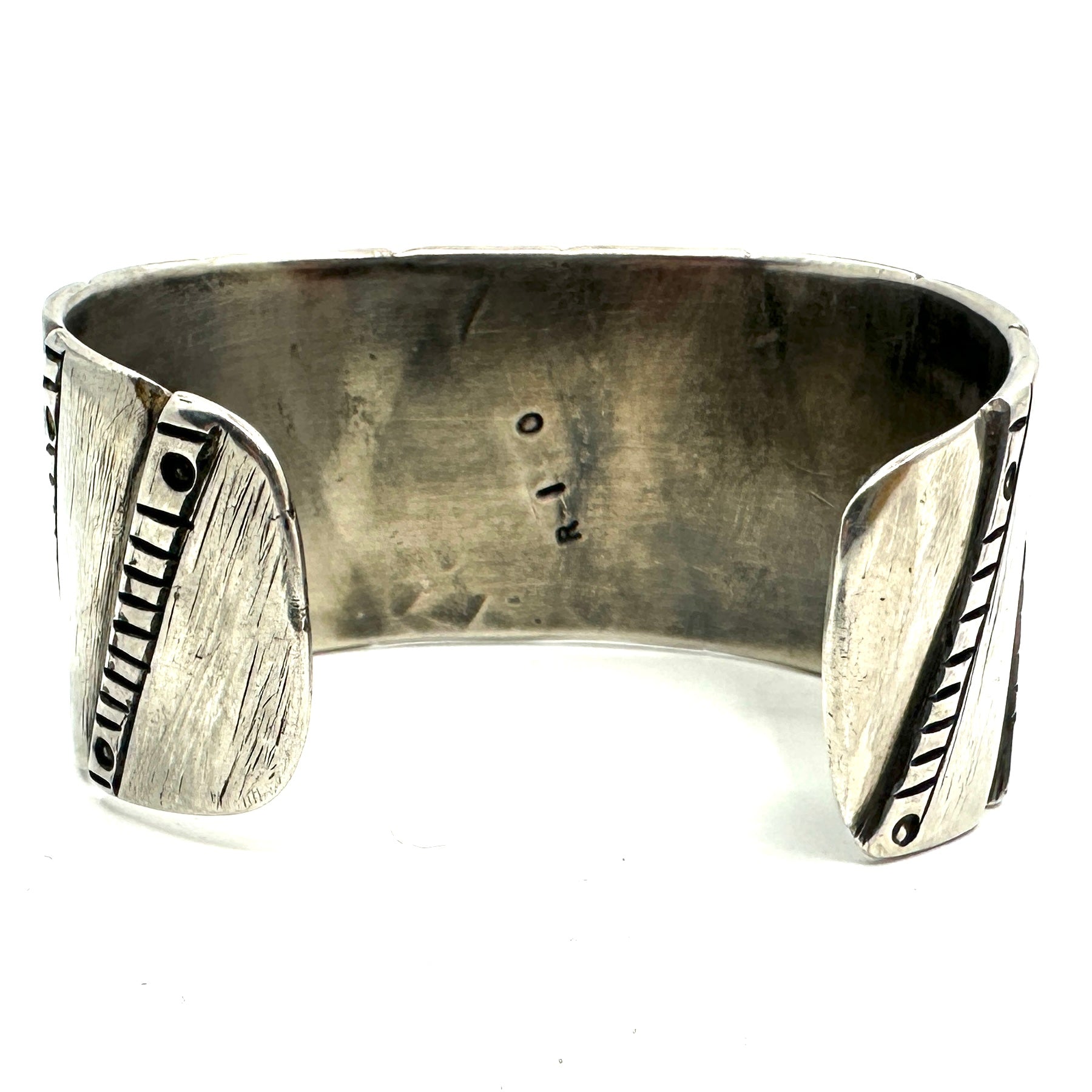 Rio Sterling Silver Cuff with Three Square Turquoise Stones