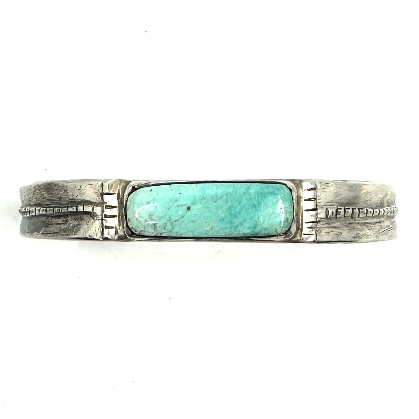 Rio Sterling Silver Single Rope Stacker with Rectangle Stone