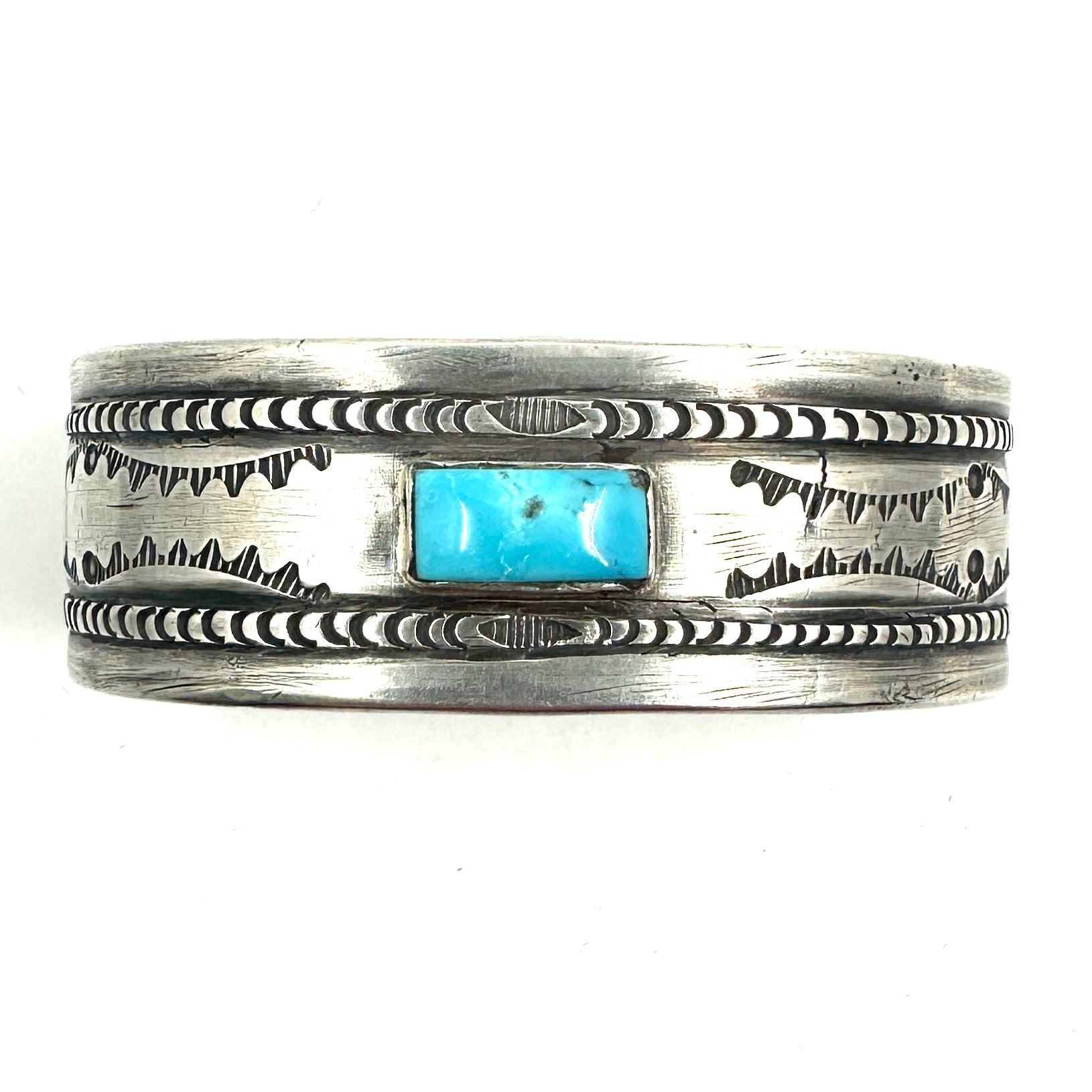 Rio Coin Silver Two Rope Cuff with Rectangle Fox Cab