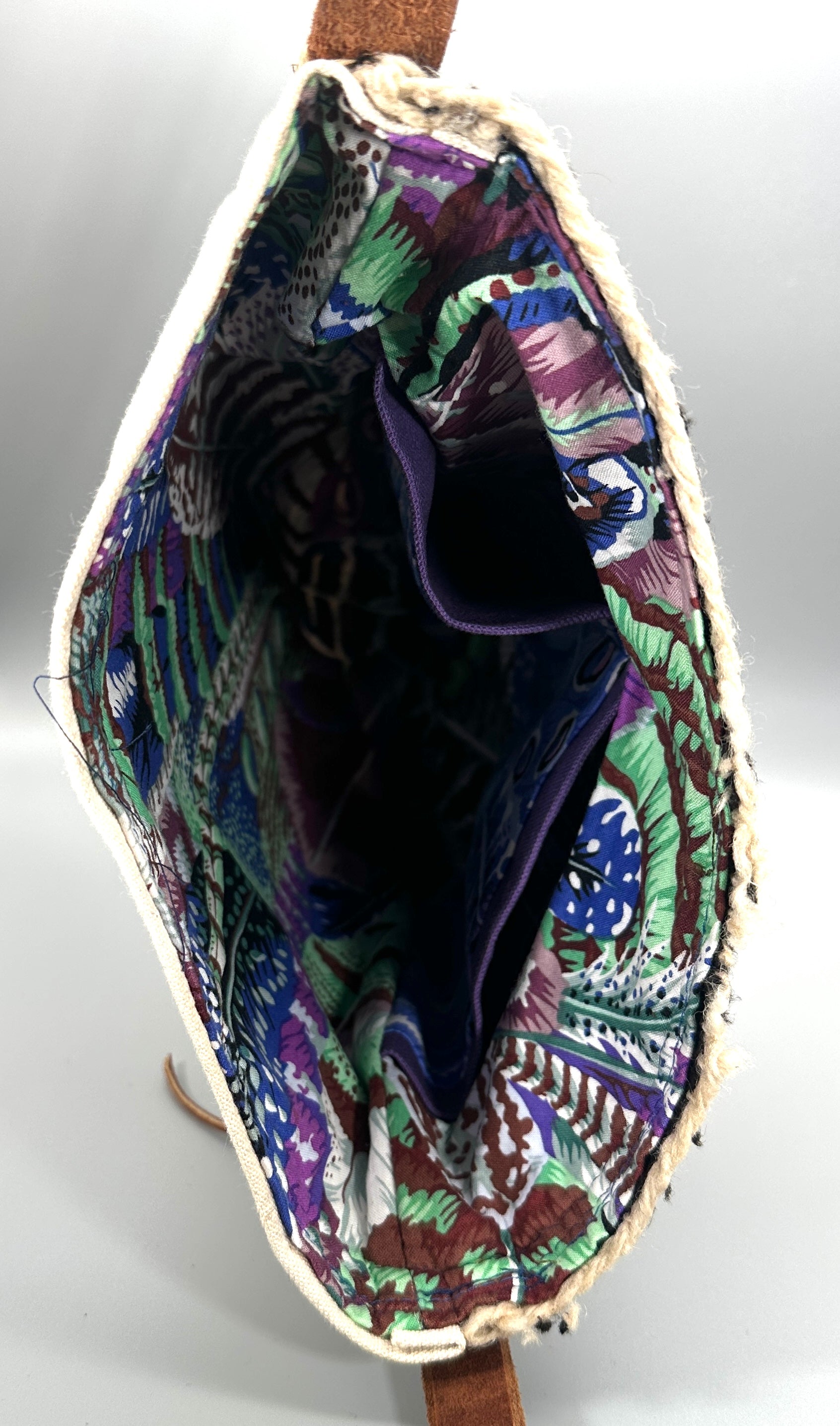 Pam Robbins Purse featuring a Navajo Feather Weaving and Cotton Bank Bag