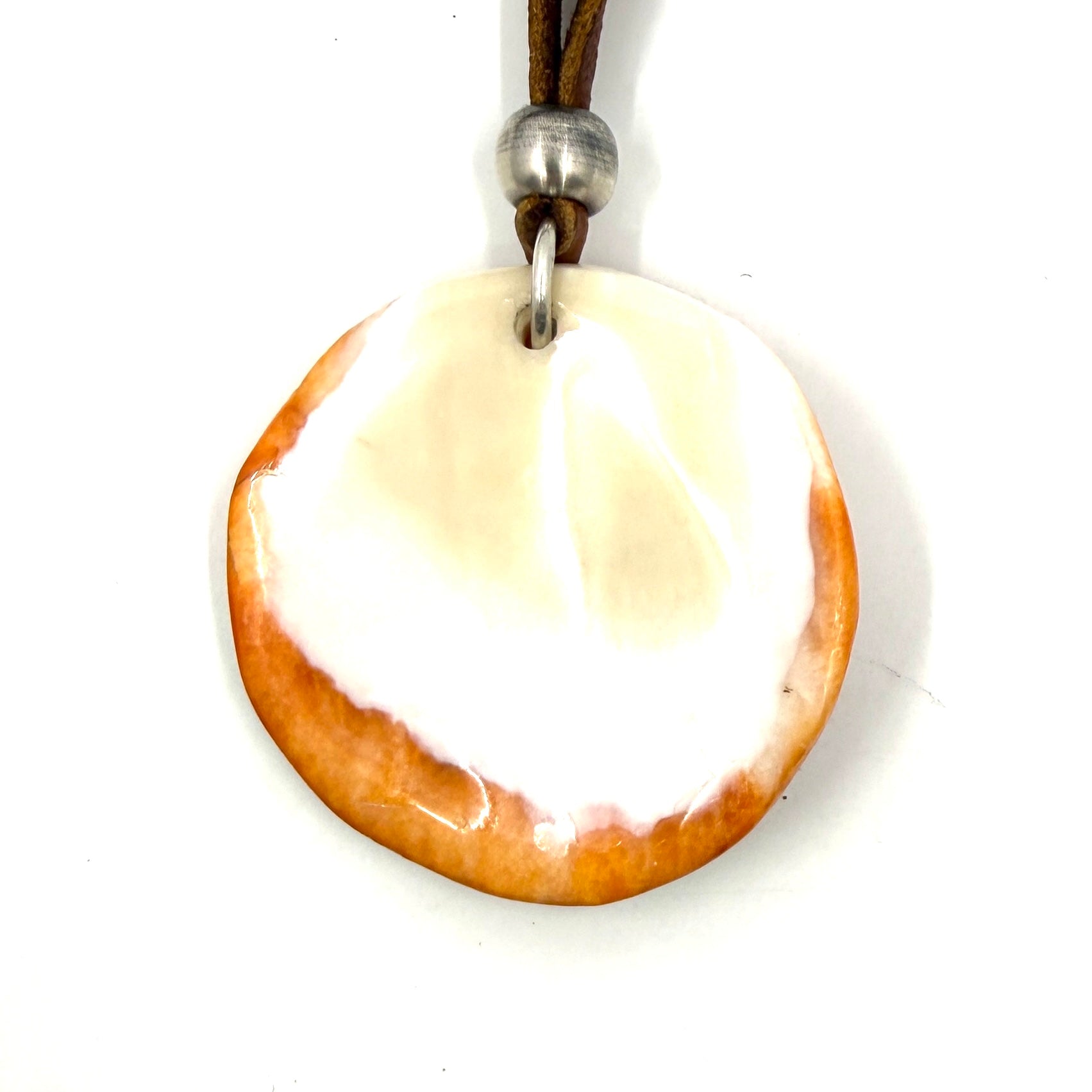 Spiny Oyster Shell Pendant with Inlay of Carico Lake Turquoise by Poquito Trading