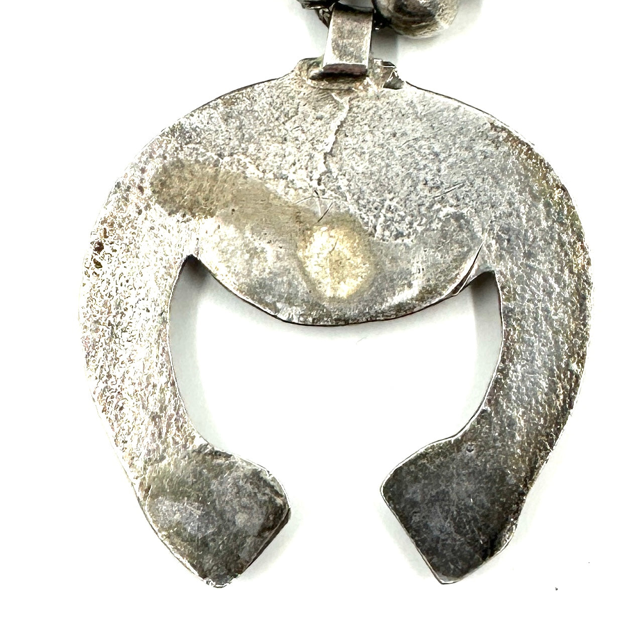 Vintage Squash Blossom Necklace with Small Three Stone Naja