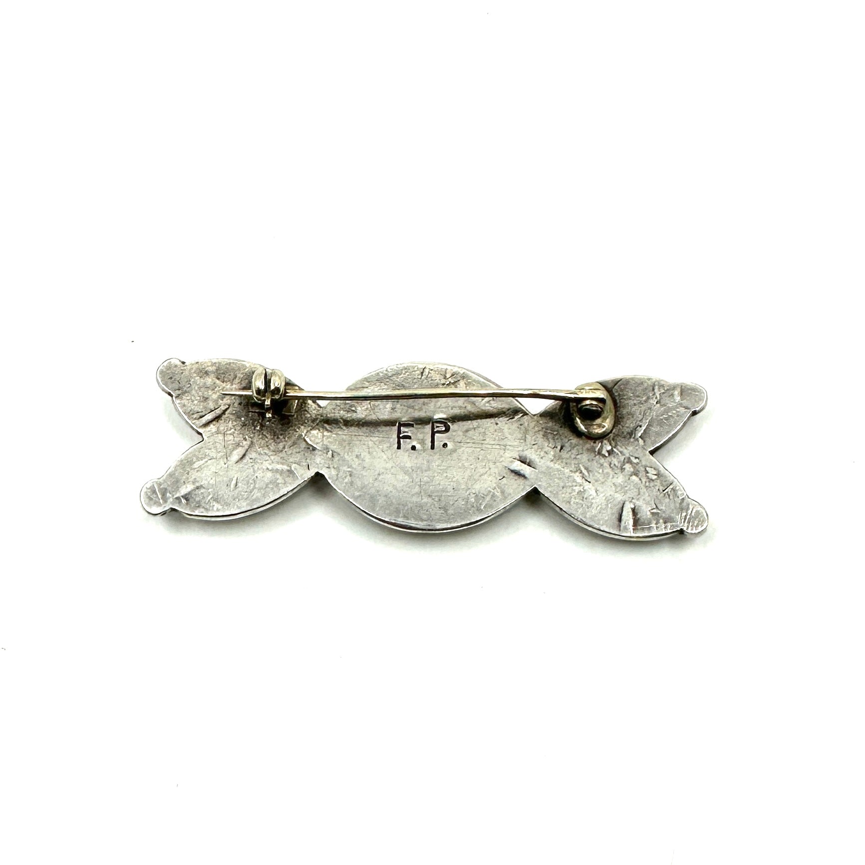 Vintage Fred Peshlakai Pin with Turquoise Stone