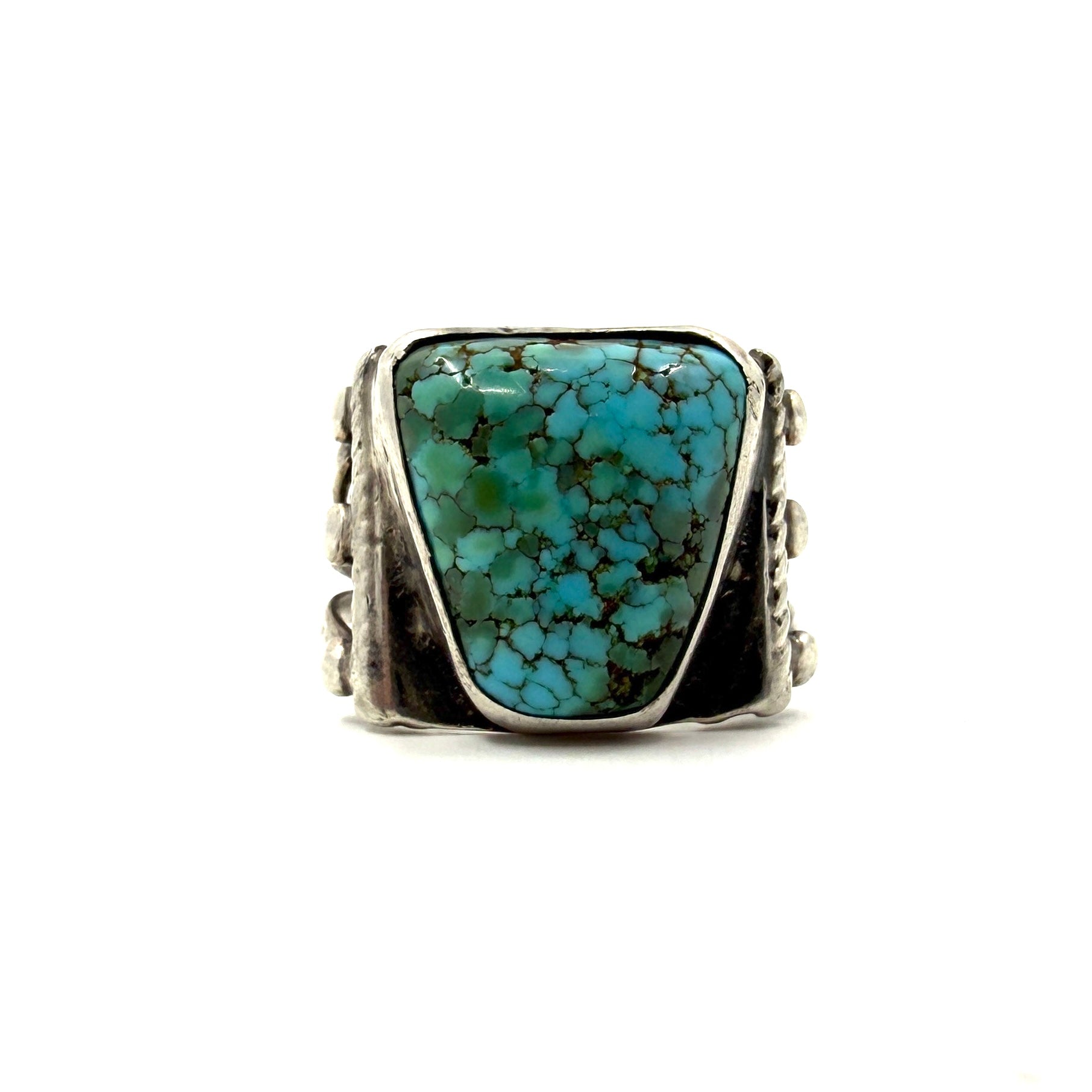 Vintage Split Shank Ring with #8 Turquoise
