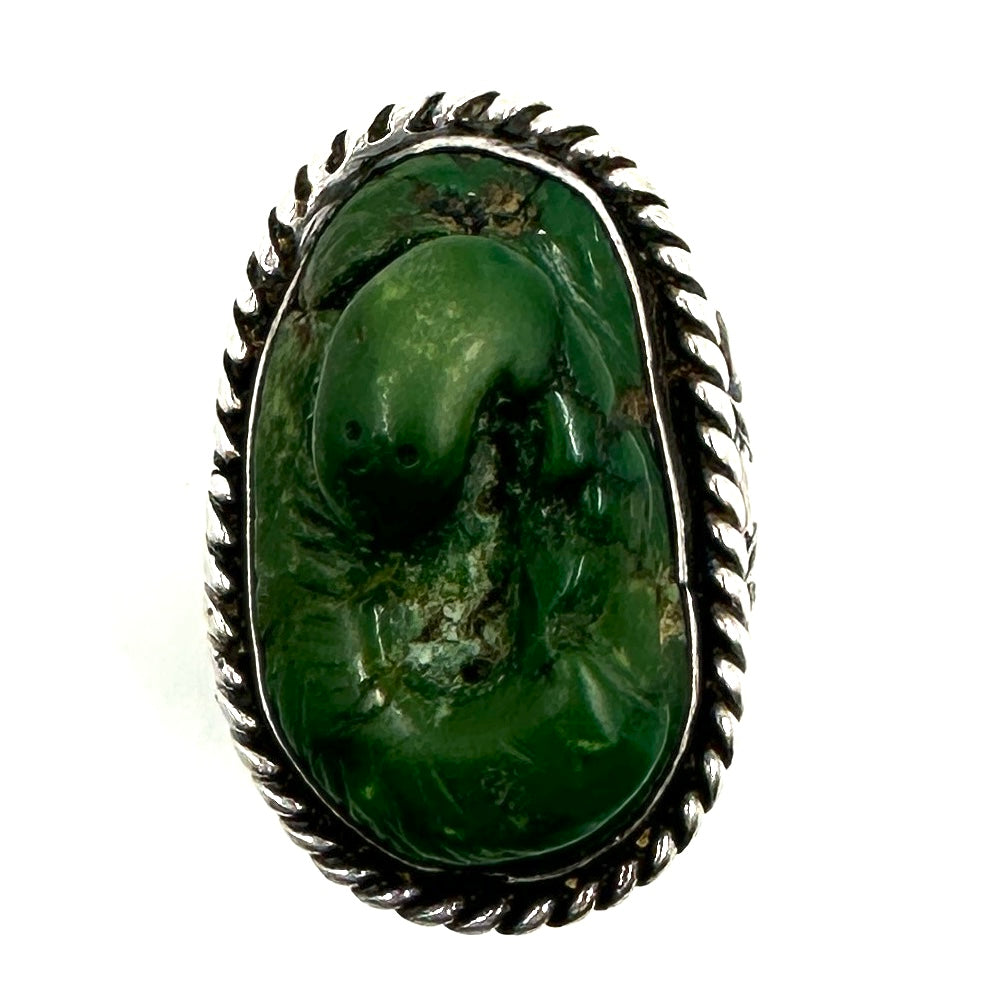 Vintage Leekya Deyuse Silver Ring with Snake Carving