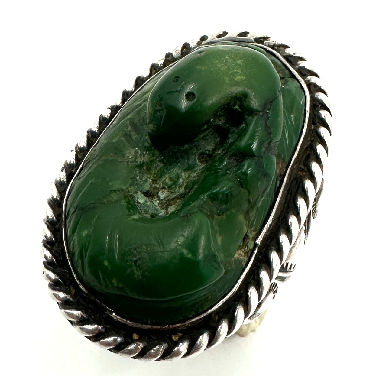 Vintage Leekya Deyuse Silver Ring with Snake Carving