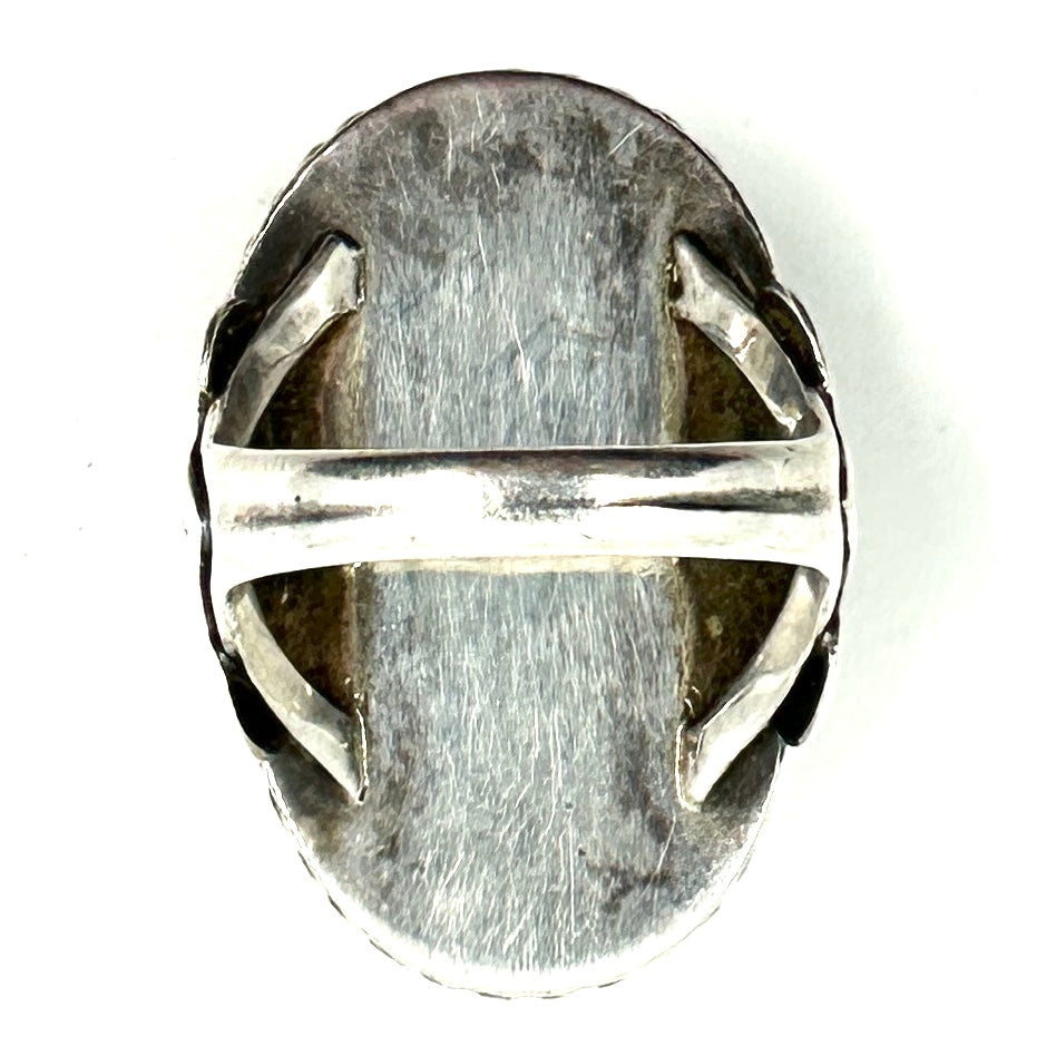 Vintage Leekya Deyuse Silver Ring with Snake Carving