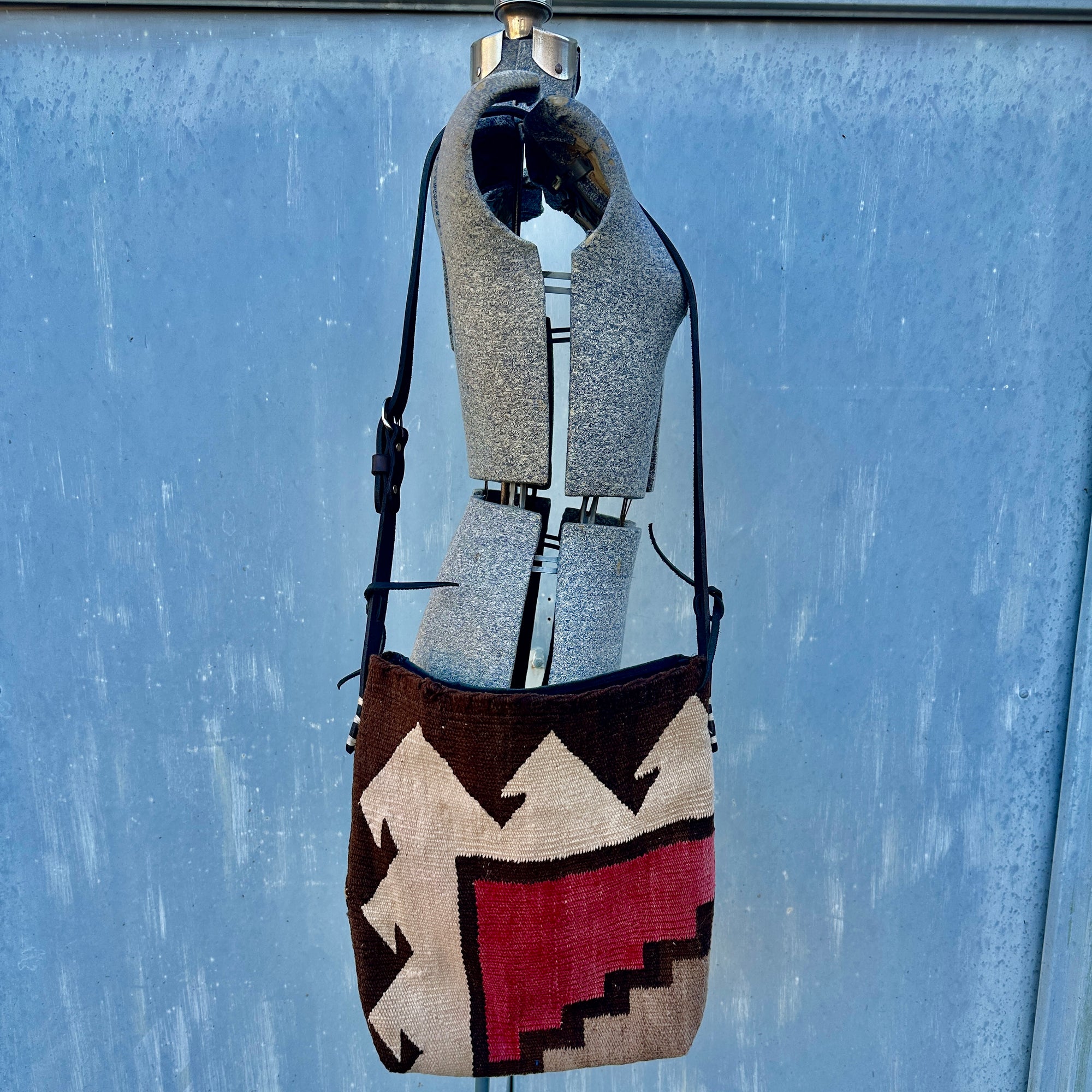 Handmade Rug Bag Pam Robbins Large Repurposed Rug Bag - Poquito Trading